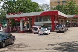 New Day filling station located at the corner of Bargayar Road and Baho Road, where EV charging is provided