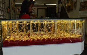 The gold outlet is seen in Yangon